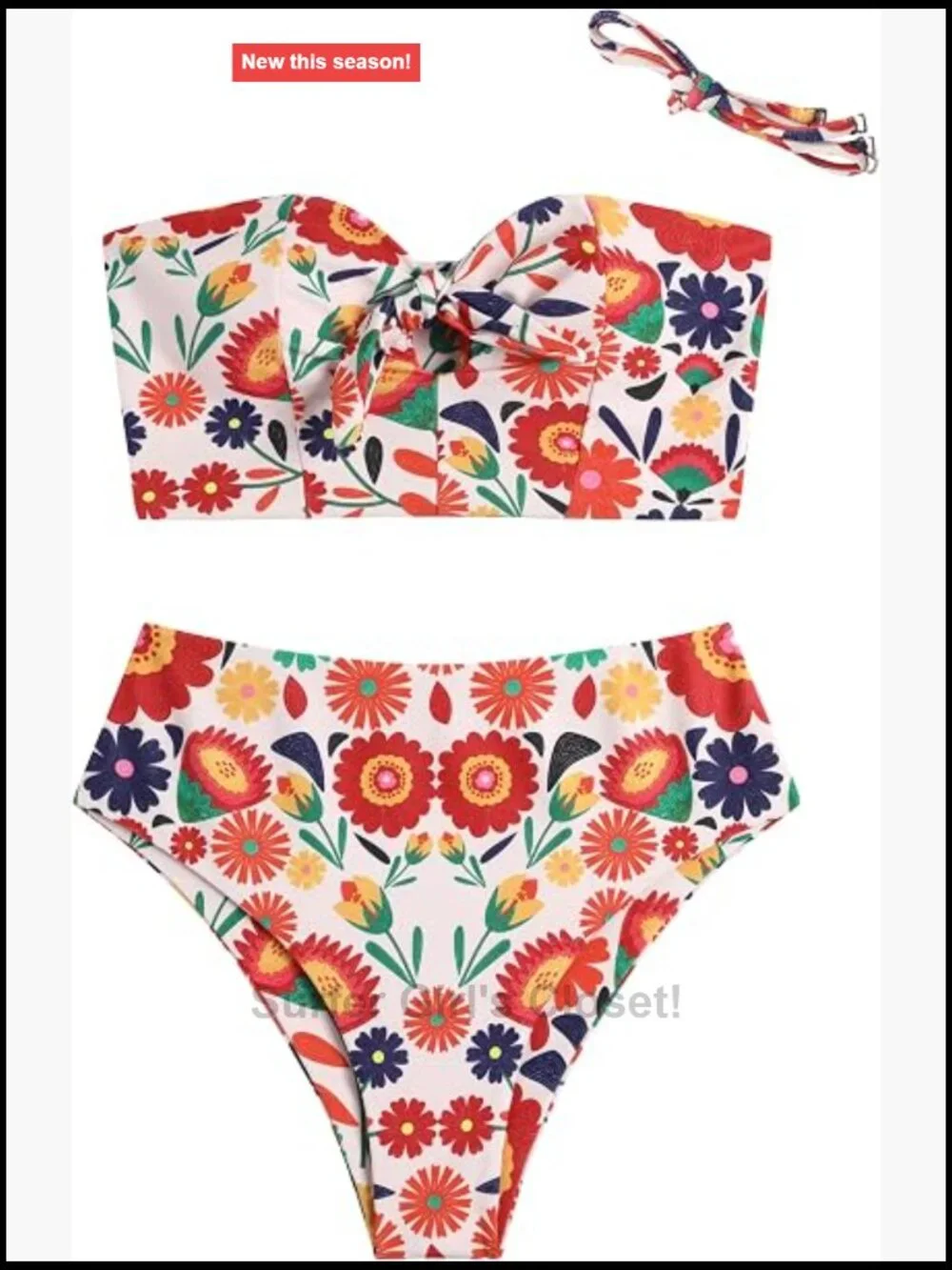 Women Ribbed Keyhole Tie High Waisted Bikini Spaghetti Straps Two Pieces